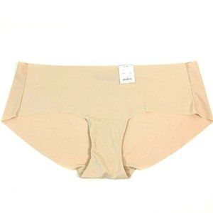 Auden Womens Laser Cut Hipster  Invisible Edge Panties XL 16 Soft Beige
